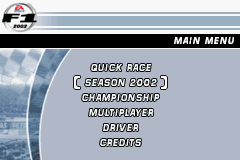 F1 2002 screenshot 4 for GameBoy Advance